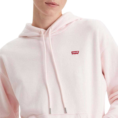 Pink - Side - Levis Womens-Ladies Relaxed Fit Hoodie