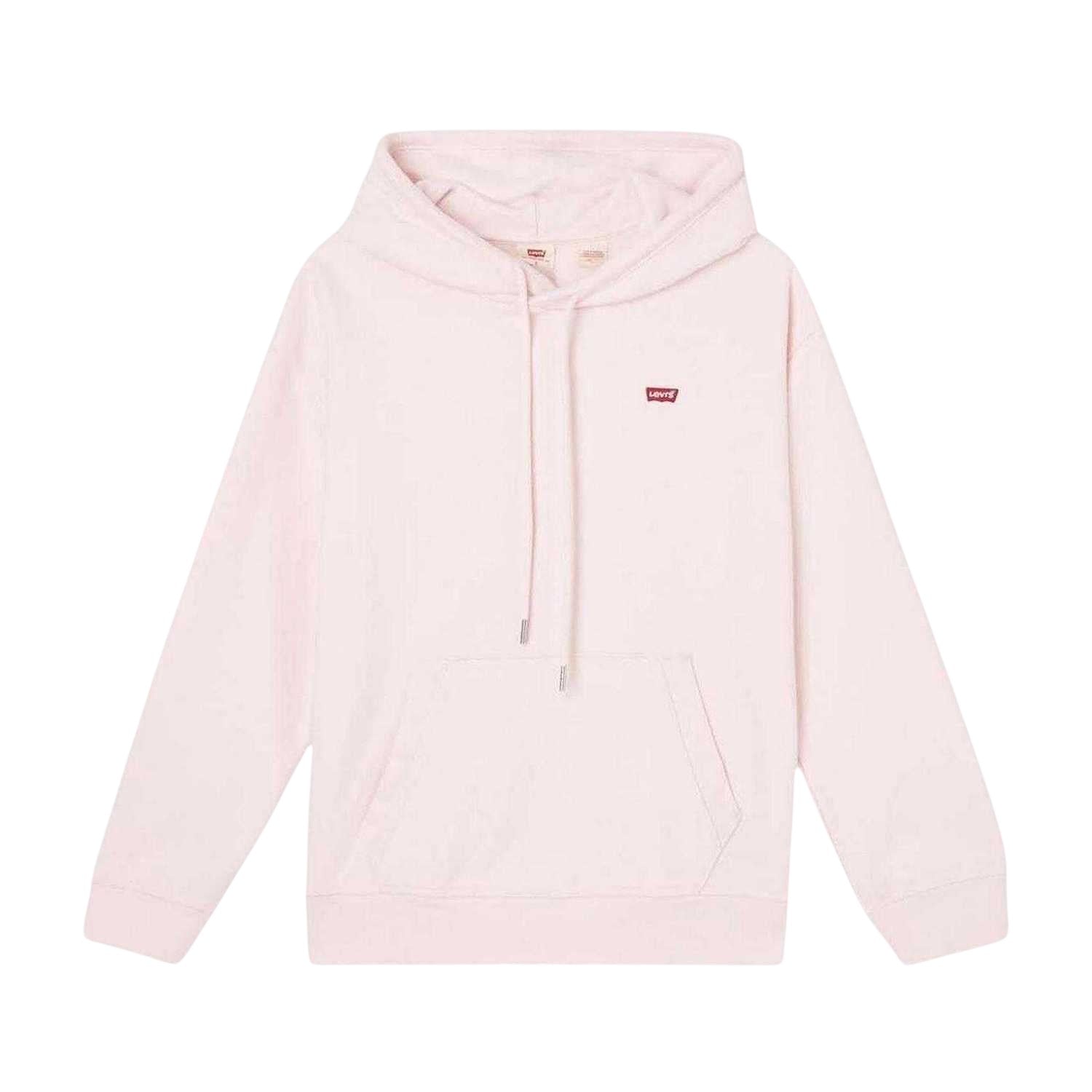 Pink - Front - Levis Womens-Ladies Relaxed Fit Hoodie