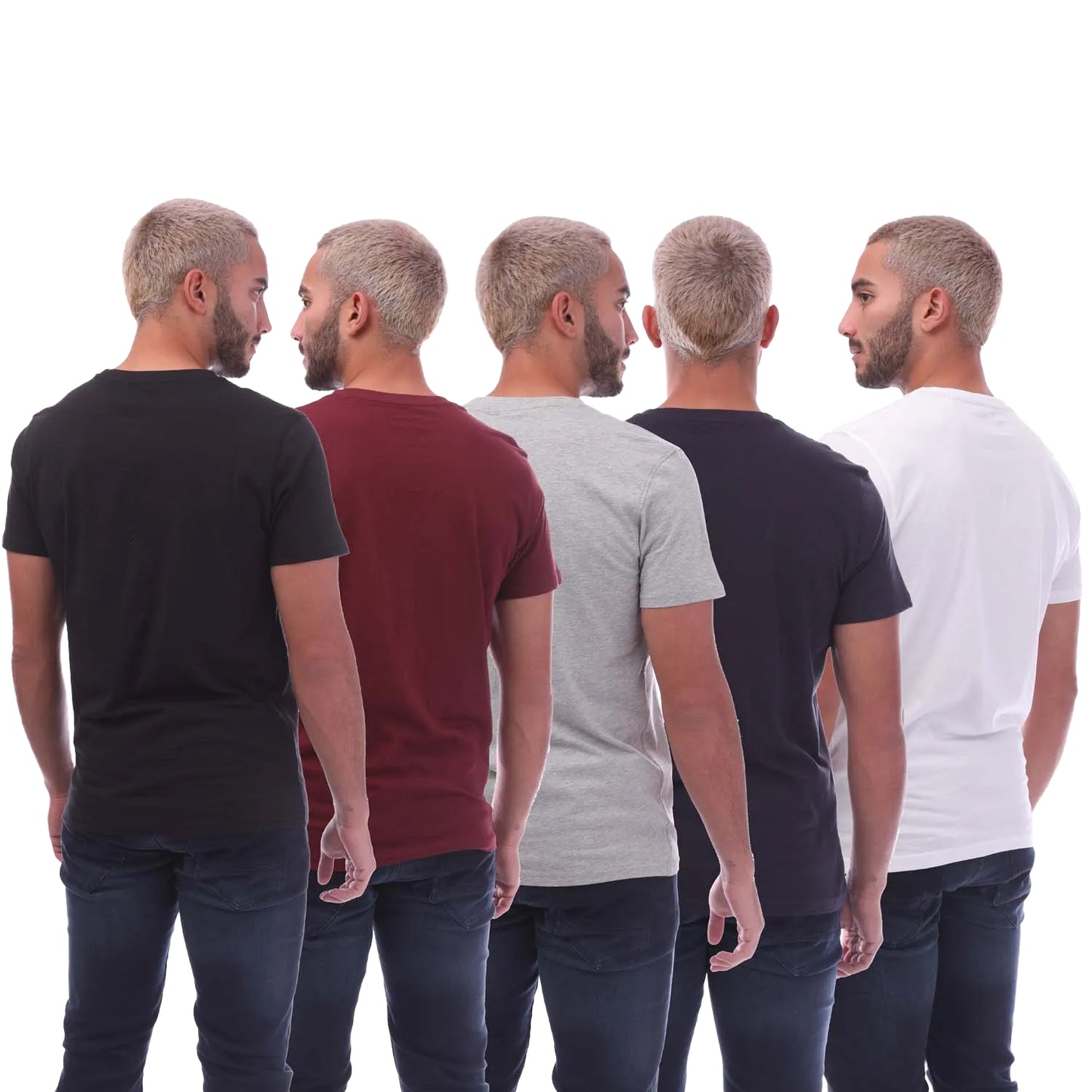 Multicoloured - Back - Duck and Cover Mens Klapstar T-Shirt (Pack of 5)