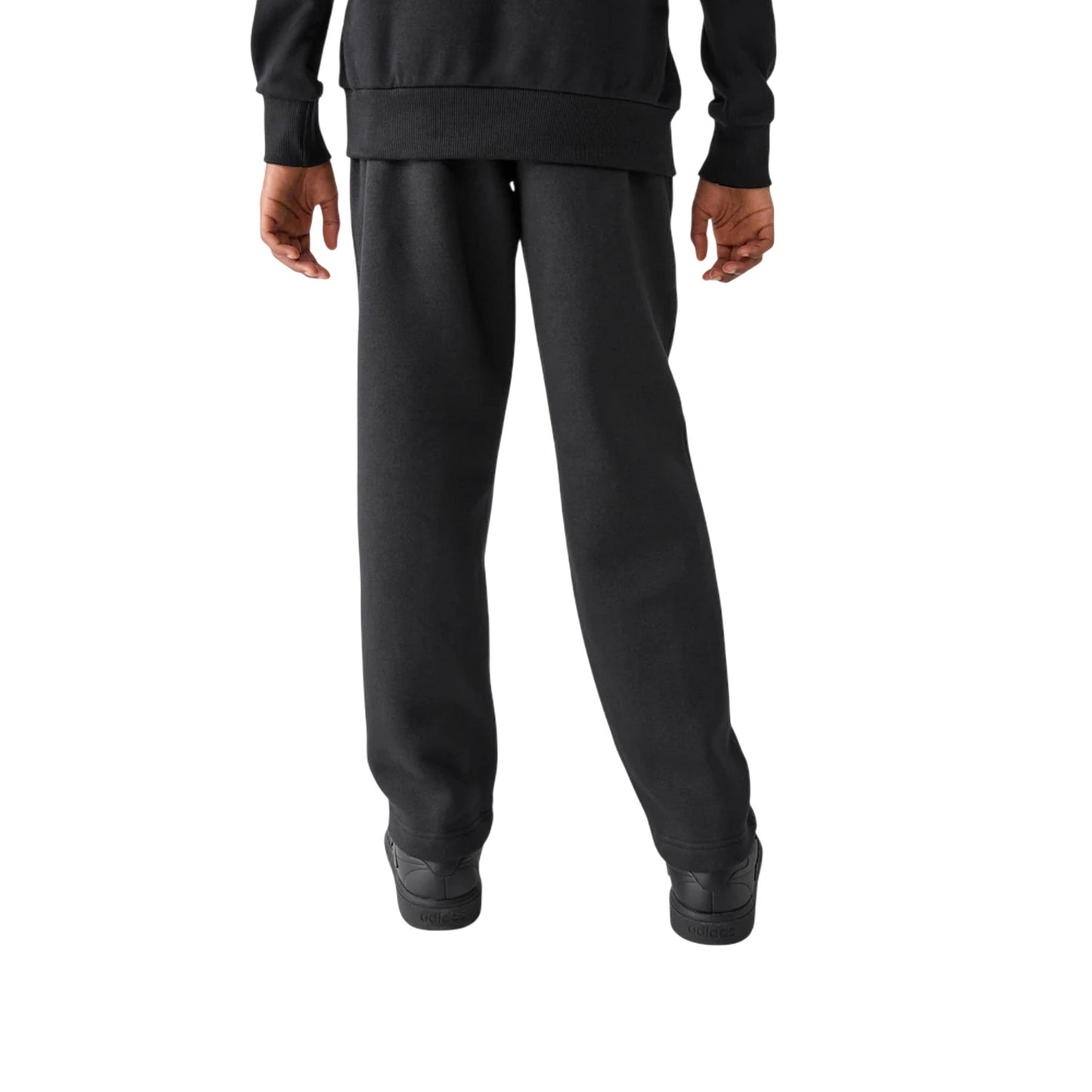 Black-White - Back - Adidas Childrens-Kids Collegiate Straight Leg Jogging Bottoms