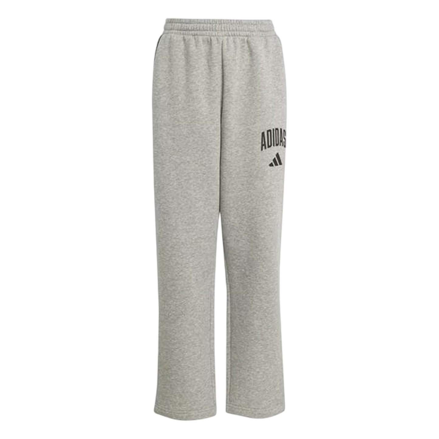 Grey-Black - Front - Adidas Childrens-Kids Collegiate Straight Leg Jogging Bottoms