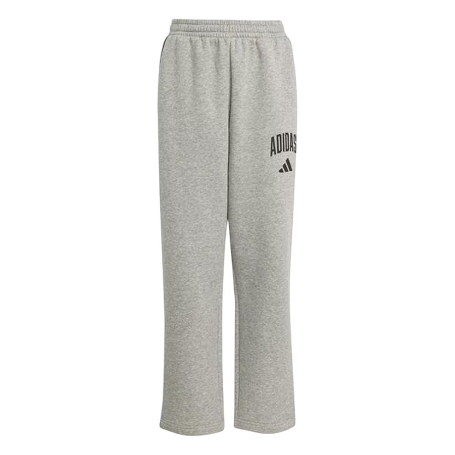 Grey-Black - Front - Adidas Childrens-Kids Collegiate Straight Leg Jogging Bottoms