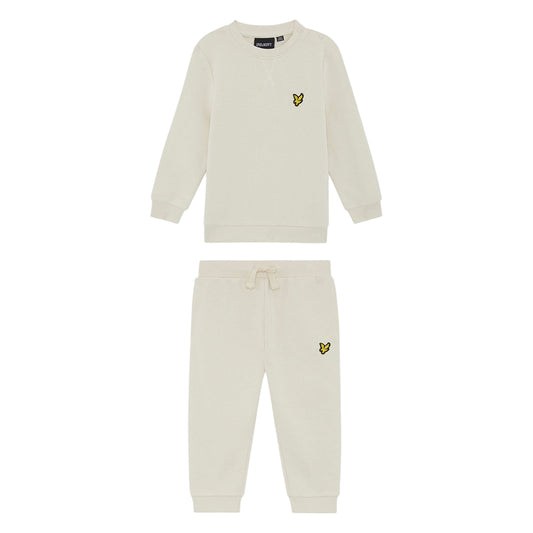 Light Grey Marl - Front - Lyle & Scott Childrens-Kids Fleece Tracksuit