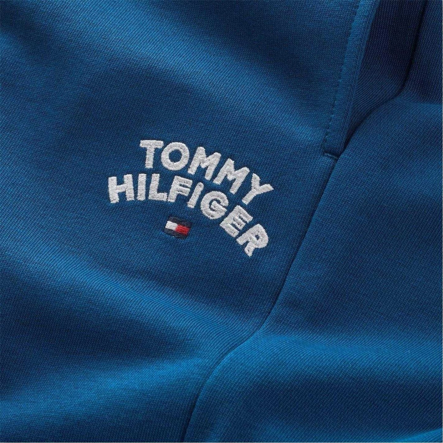 Indigo - Side - Tommy Hilfiger Childrens-Kids Embroidered Logo Joggers