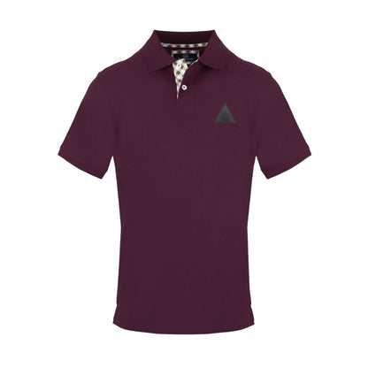 Red - Front - Aquascutum Mens Triangle Logo Polo Shirt