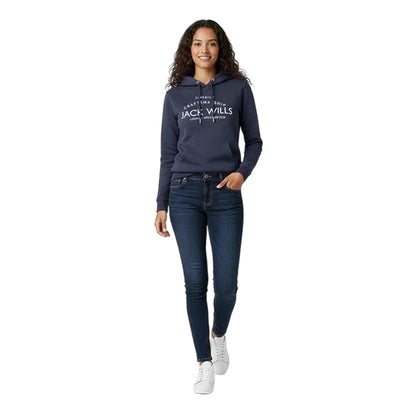 Navy - Lifestyle - Jack Wills Womens-Ladies Graphic Logo Hoodie