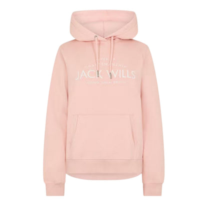 Soft Pink - Front - Jack Wills Womens-Ladies Graphic Logo Hoodie