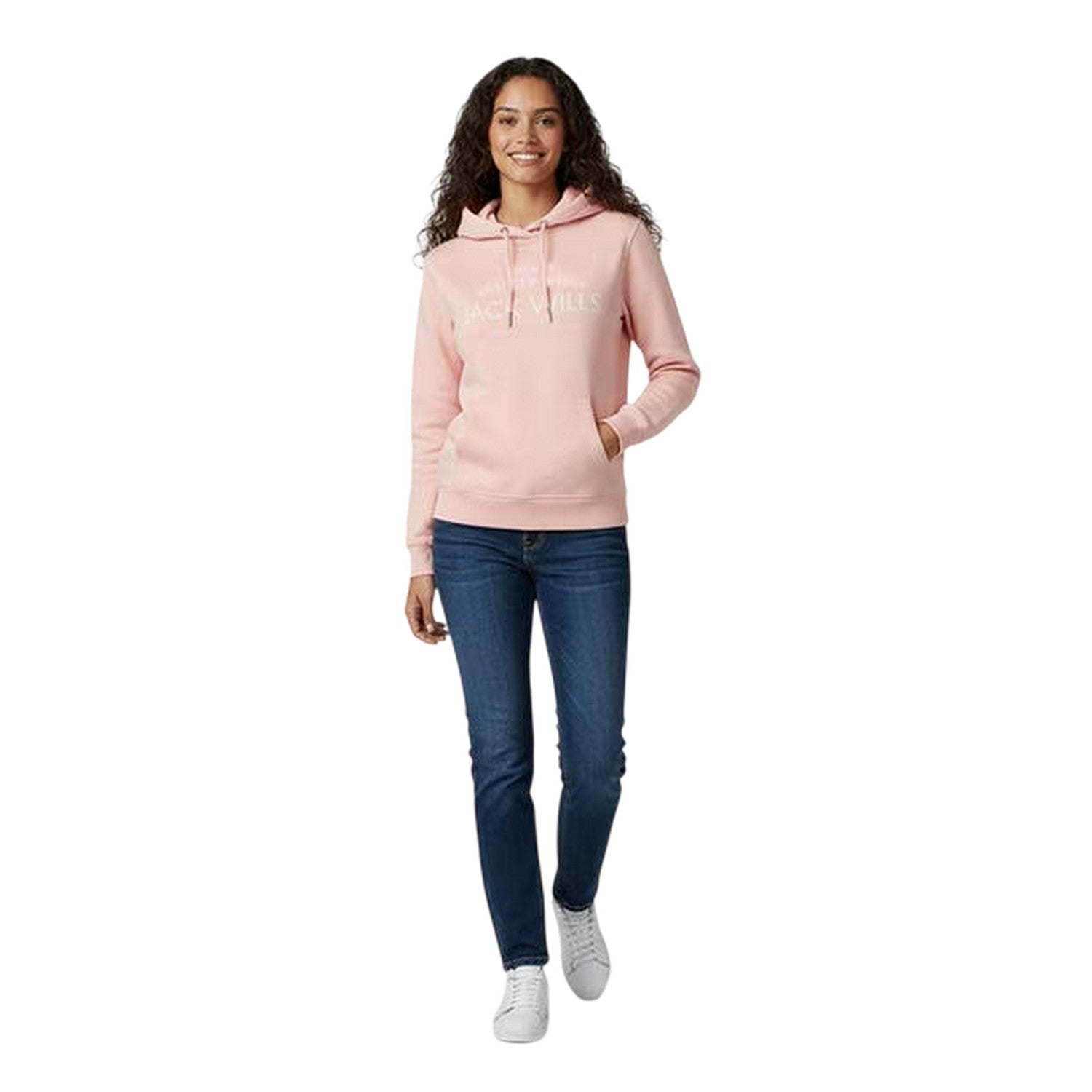 Soft Pink - Lifestyle - Jack Wills Womens-Ladies Graphic Logo Hoodie