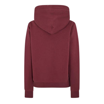 Burgundy - Back - Jack Wills Womens-Ladies Graphic Logo Hoodie