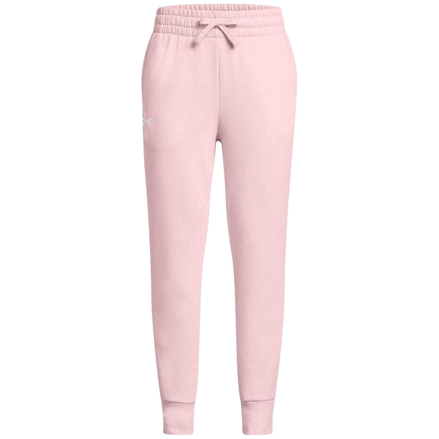 Pink - Front - Under Armour Childrens-Kids Rival Fleece Joggers