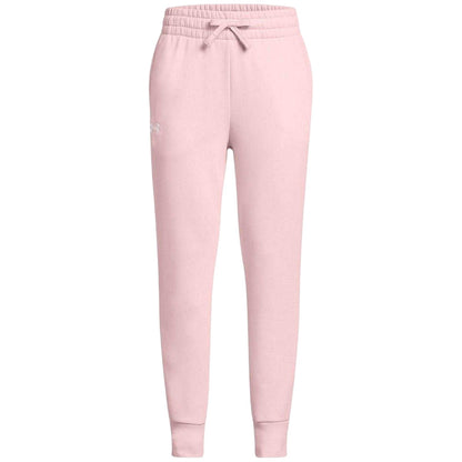 Pink - Front - Under Armour Childrens-Kids Rival Fleece Joggers