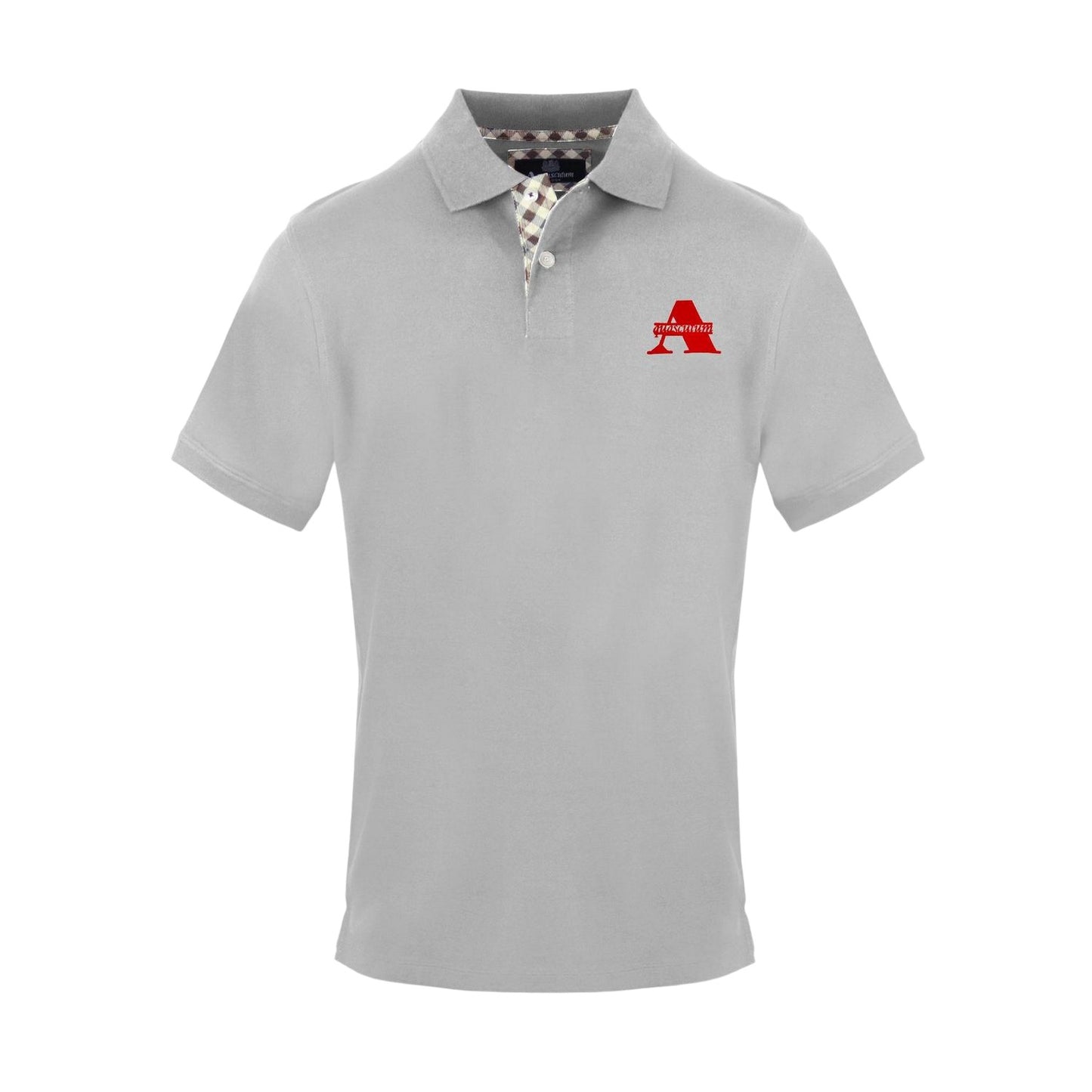 Grey - Front - Aquascutum Mens Chest Logo Polo Shirt