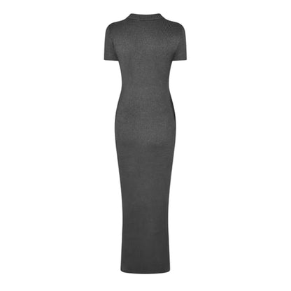 Slate - Back - Jack Wills Womens-Ladies Travelrib Maxi Jumper Dress