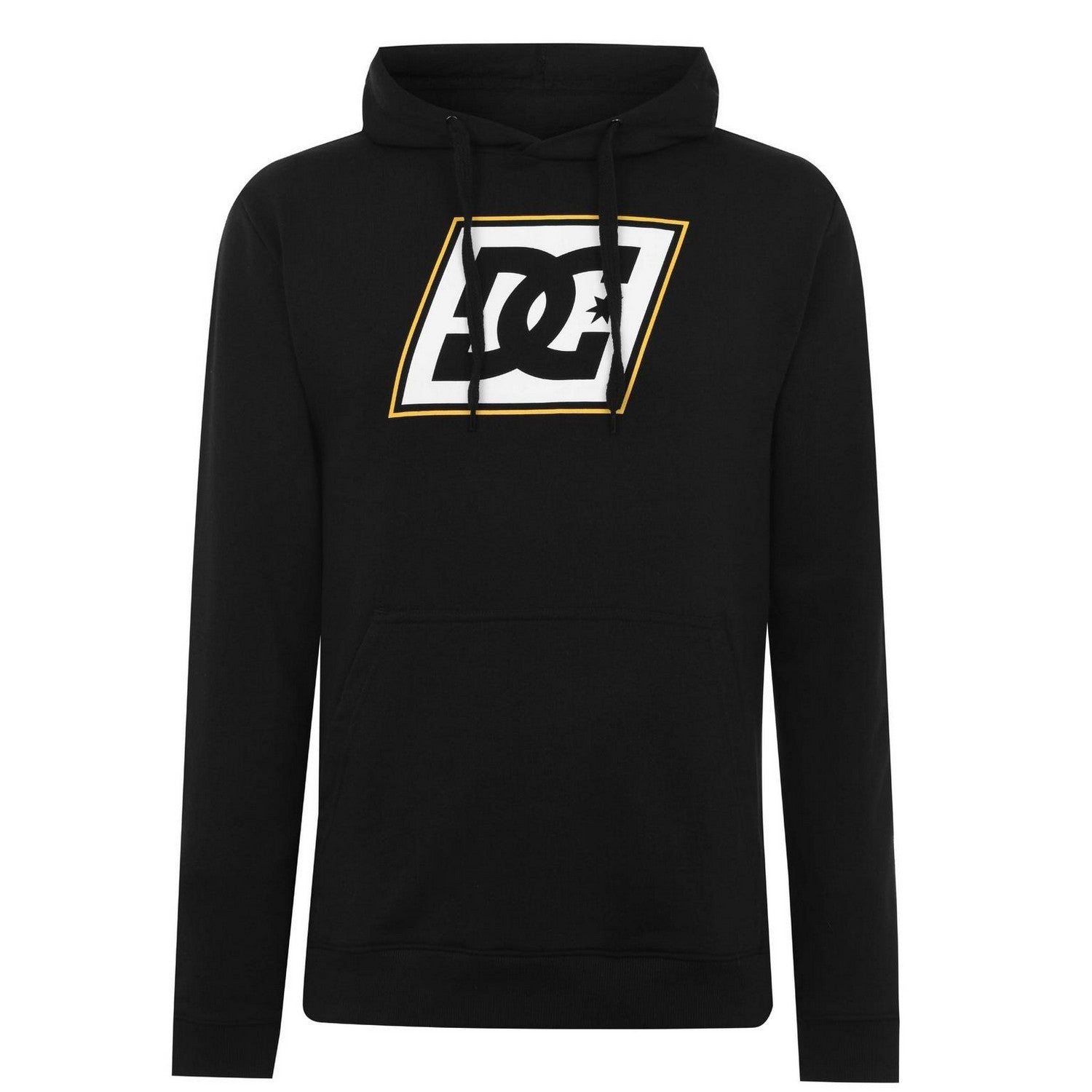 Black - Front - DC Mens Slant Logo Hoodie