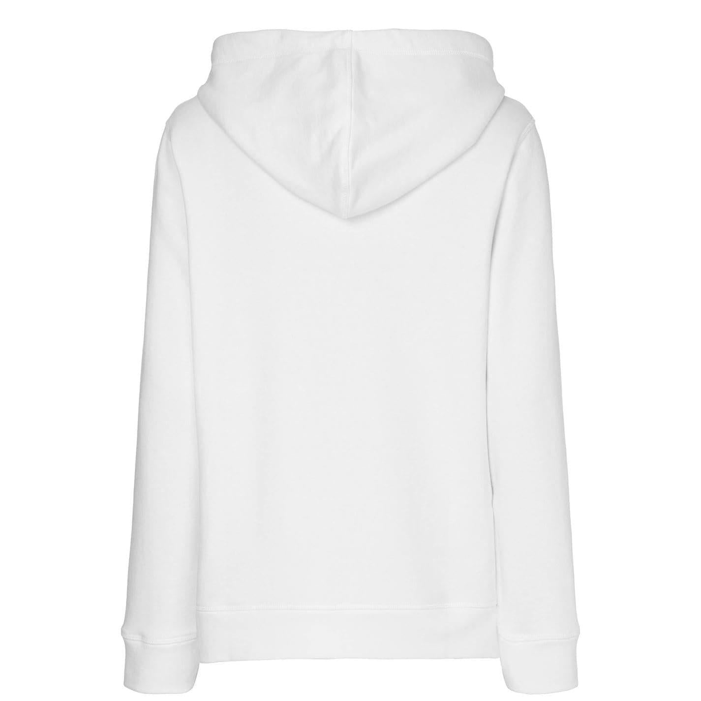 White - Back - Tommy Hilfiger Womens-Ladies Essential Embroidered Logo Hoodie