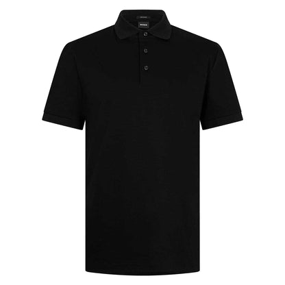 Black - Front - Boss Mens Plain Polo Shirt
