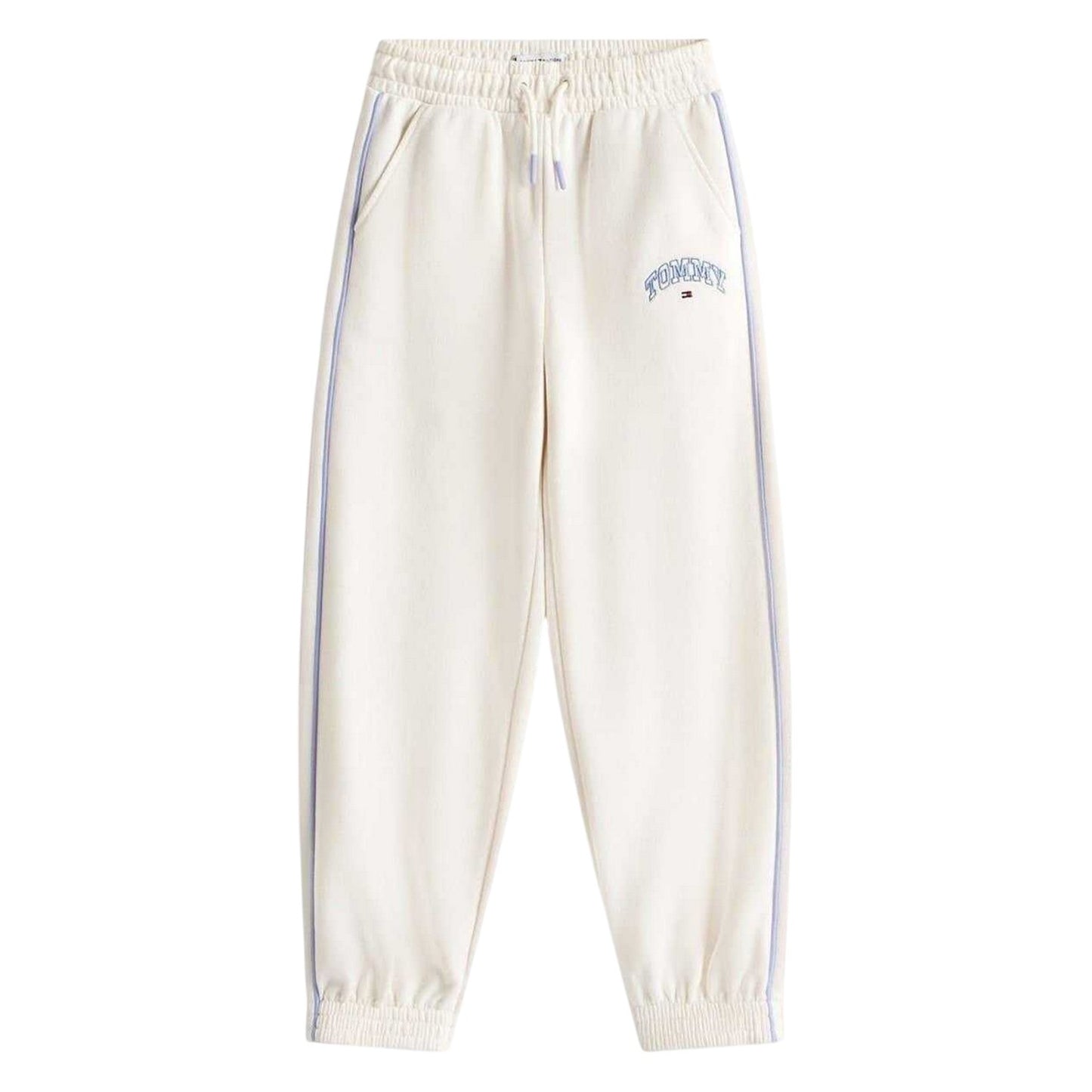 Ivory - Front - Tommy Hilfiger Childrens-Kids Varsity Joggers