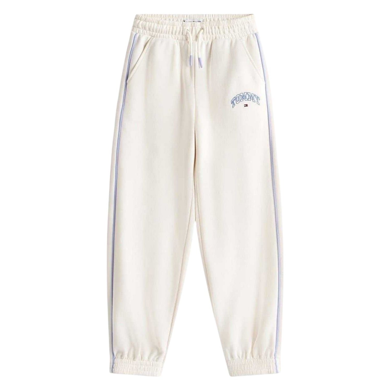 Ivory - Front - Tommy Hilfiger Childrens-Kids Varsity Joggers