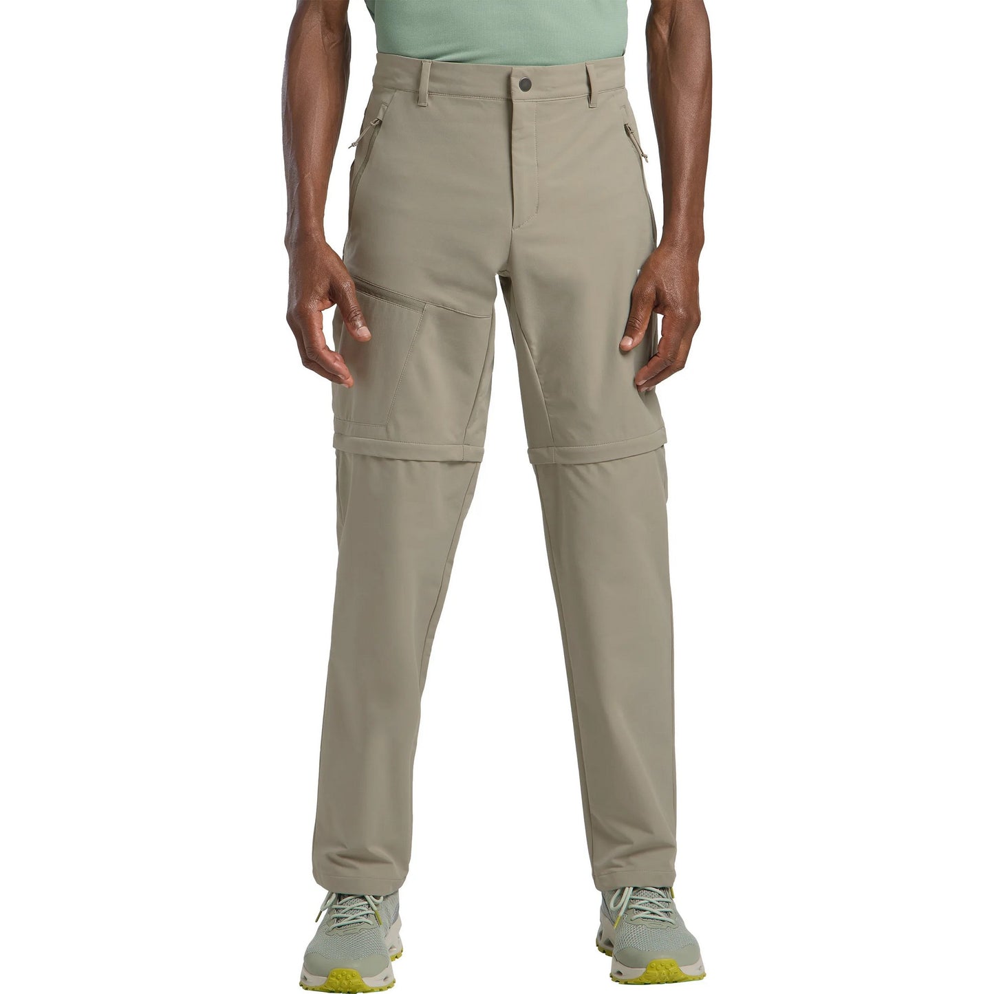 Stone - Side - Jack Wolfskin Unisex Adult Pico Trail Convertible Cargo Trousers