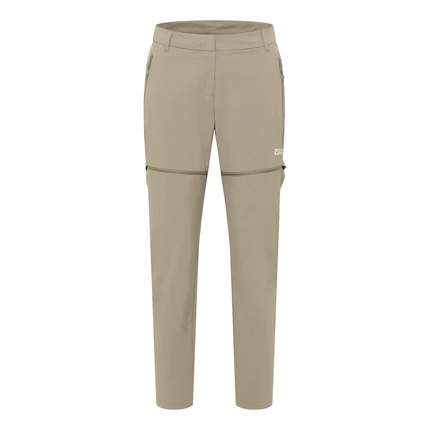 Stone - Front - Jack Wolfskin Womens-Ladies Hikeout Zip-Off Hiking Trousers