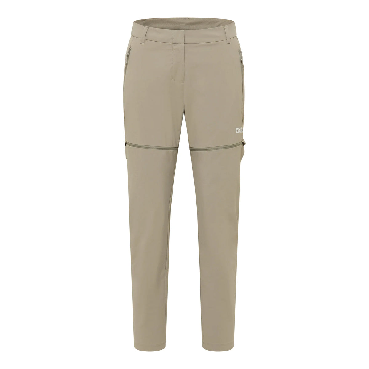 Stone - Front - Jack Wolfskin Womens-Ladies Hikeout Zip-Off Hiking Trousers