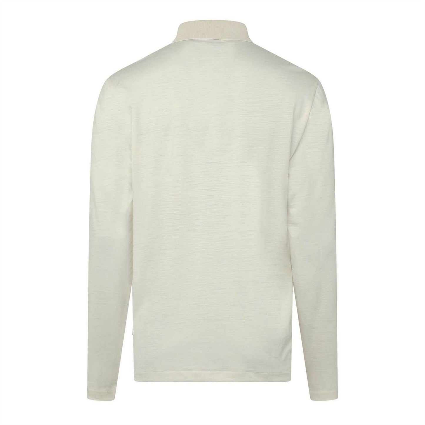 White - Back - Boss Mens Pado 110 Long-Sleeved Polo Shirt