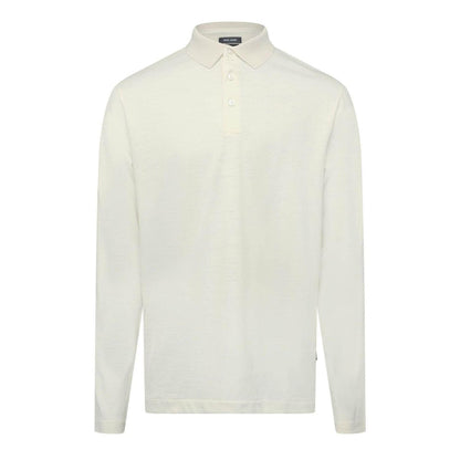 White - Front - Boss Mens Pado 110 Long-Sleeved Polo Shirt