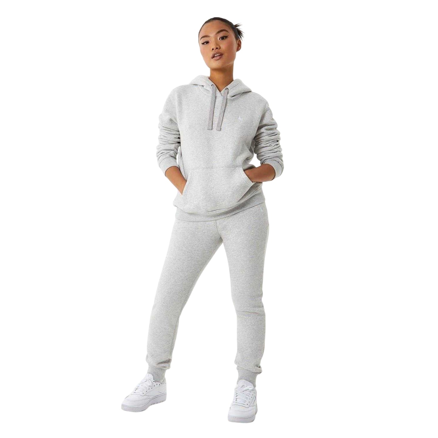 Grey Marl - Lifestyle - Jack Wills Womens-Ladies Astbury Pheasant Logo Relaxed Fit Hoodie
