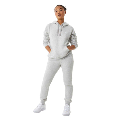 Grey Marl - Lifestyle - Jack Wills Womens-Ladies Astbury Pheasant Logo Relaxed Fit Hoodie