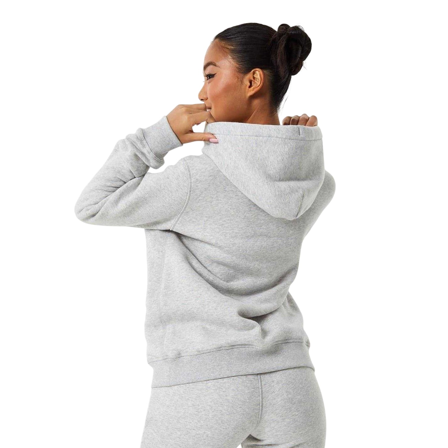 Grey Marl - Back - Jack Wills Womens-Ladies Astbury Pheasant Logo Relaxed Fit Hoodie