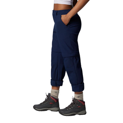 Navy - Side - Columbia Womens-Ladies Leslie Convertible Cargo Trousers