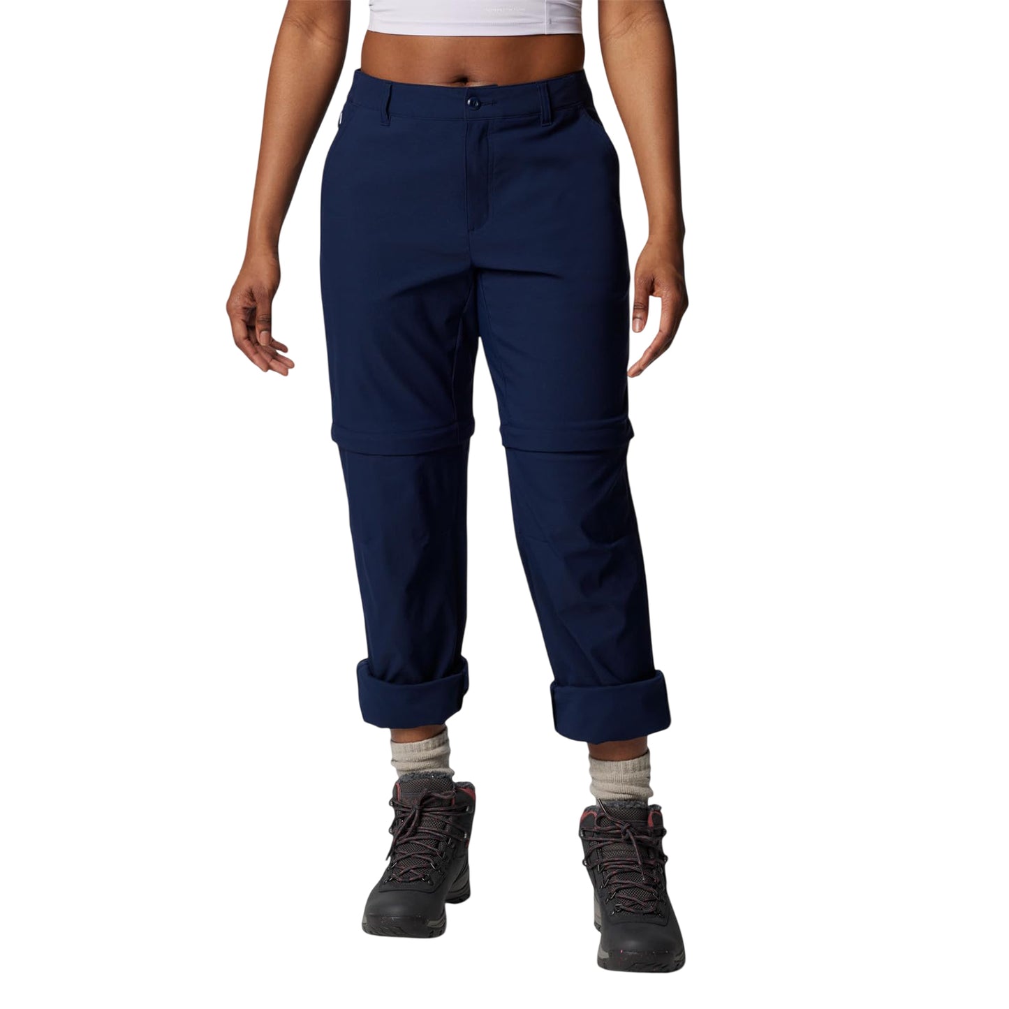Navy - Front - Columbia Womens-Ladies Leslie Convertible Cargo Trousers