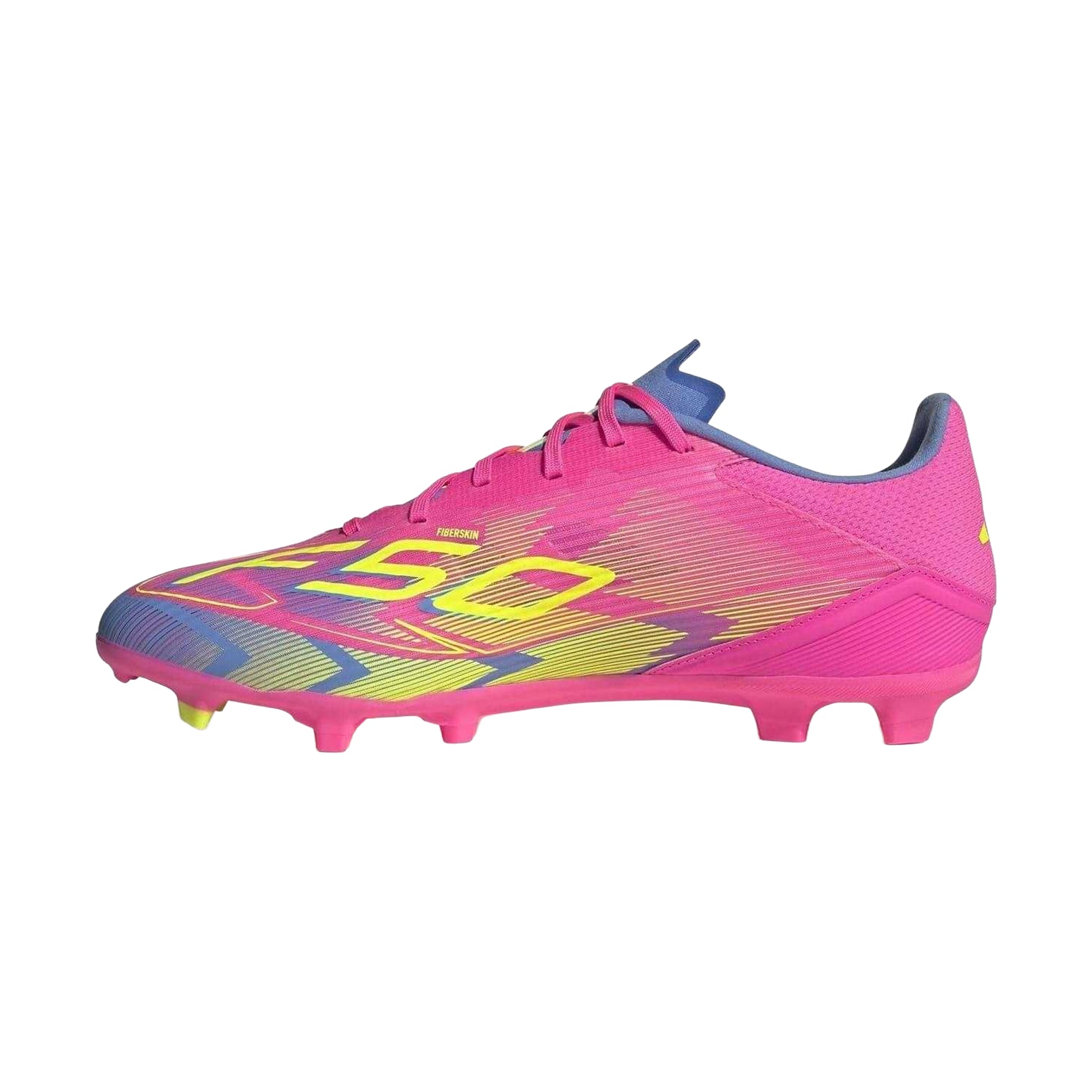 Lucid Blue-Lemon - Side - Adidas Mens F50 League Football Boots