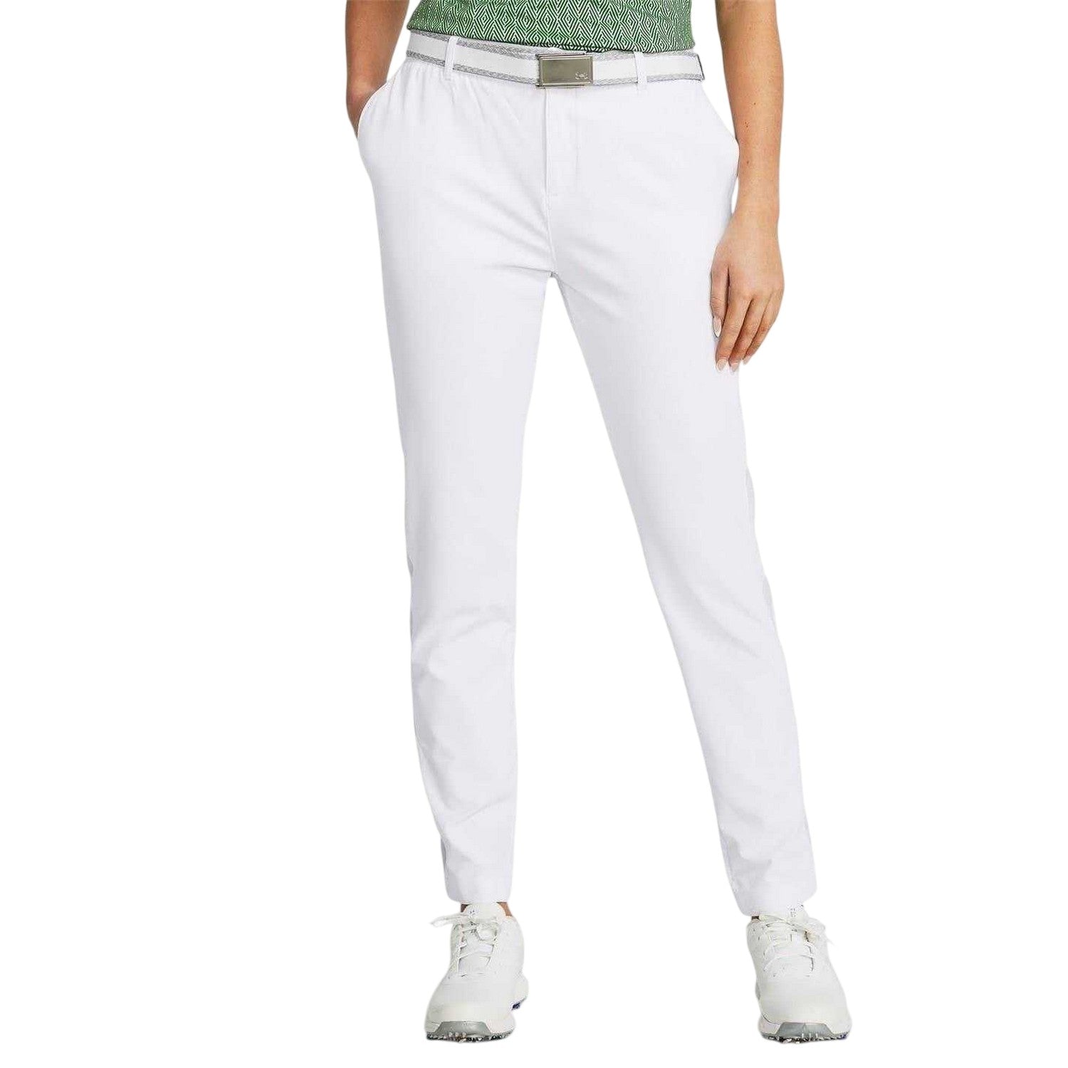 White - Lifestyle - Under Armour Womens-Ladies Logo Trousers