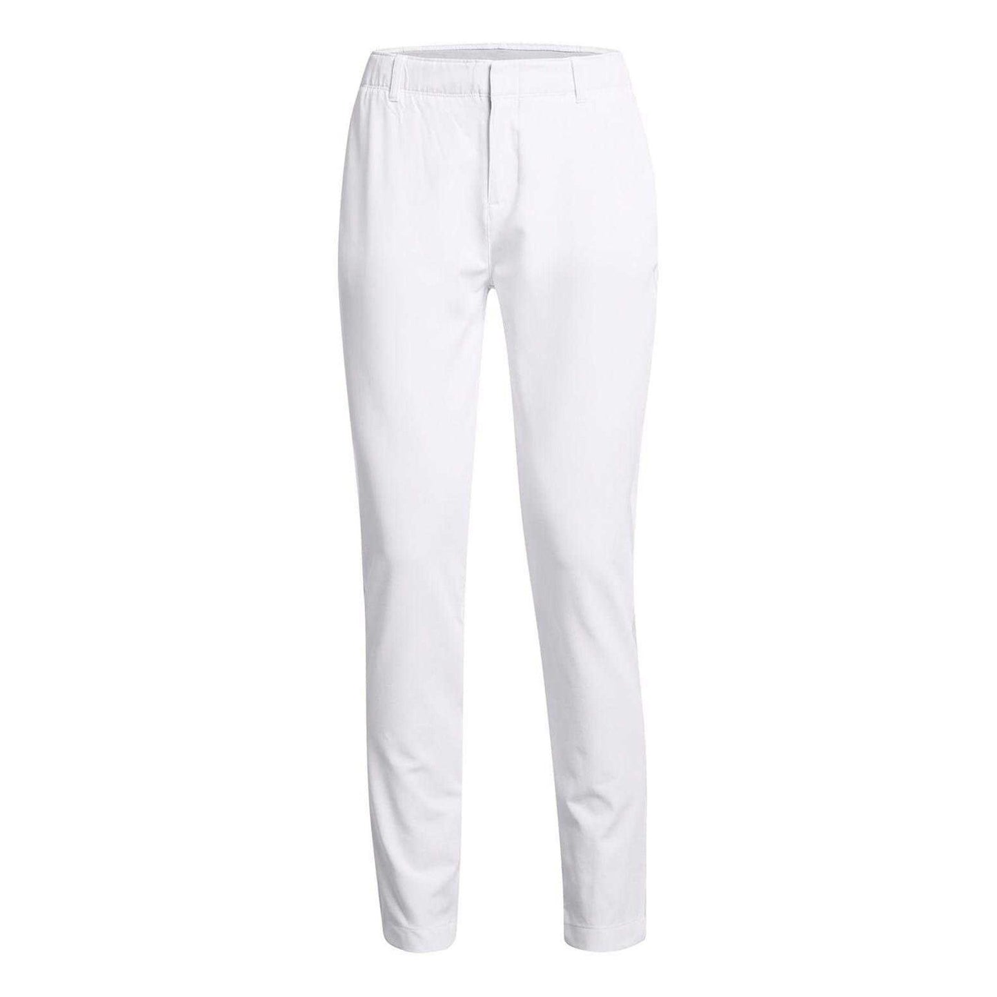 White - Front - Under Armour Womens-Ladies Logo Trousers