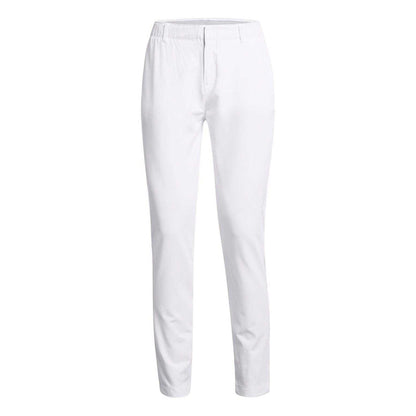 White - Front - Under Armour Womens-Ladies Logo Trousers