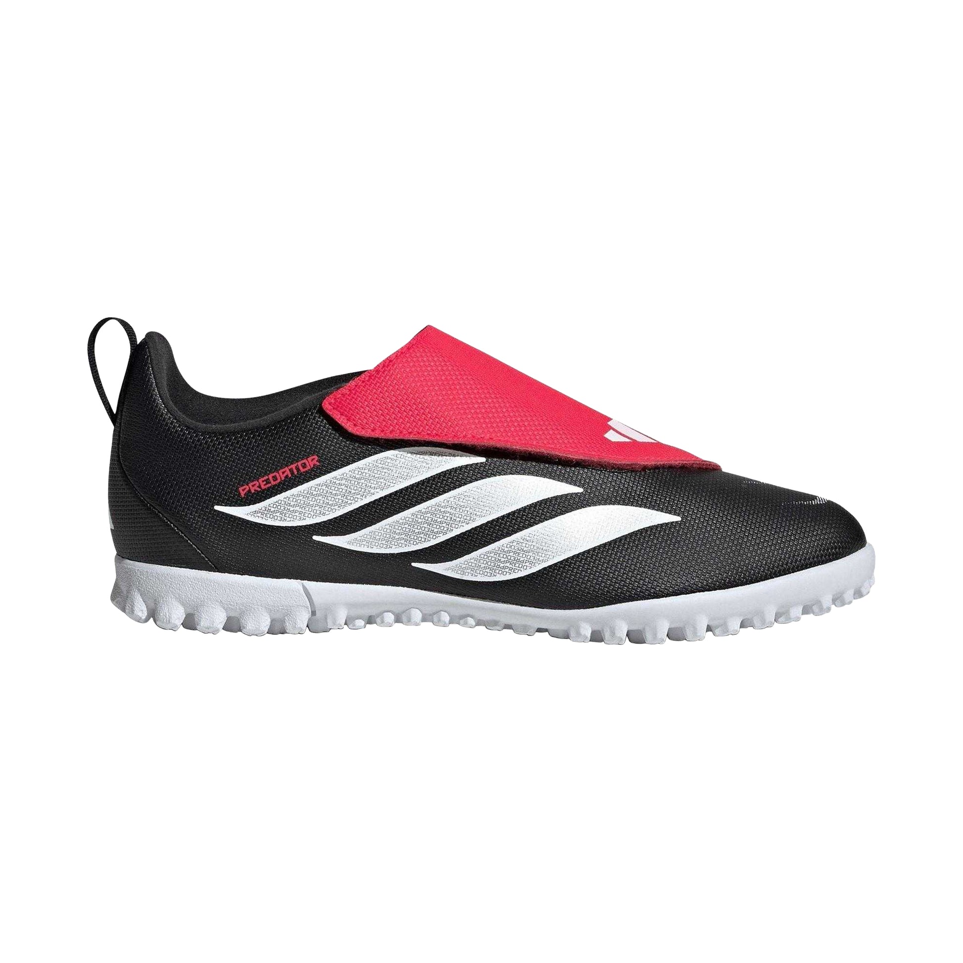 Black-Red - Front - Adidas Childrens-Kids Predator Club VEL Football Boots