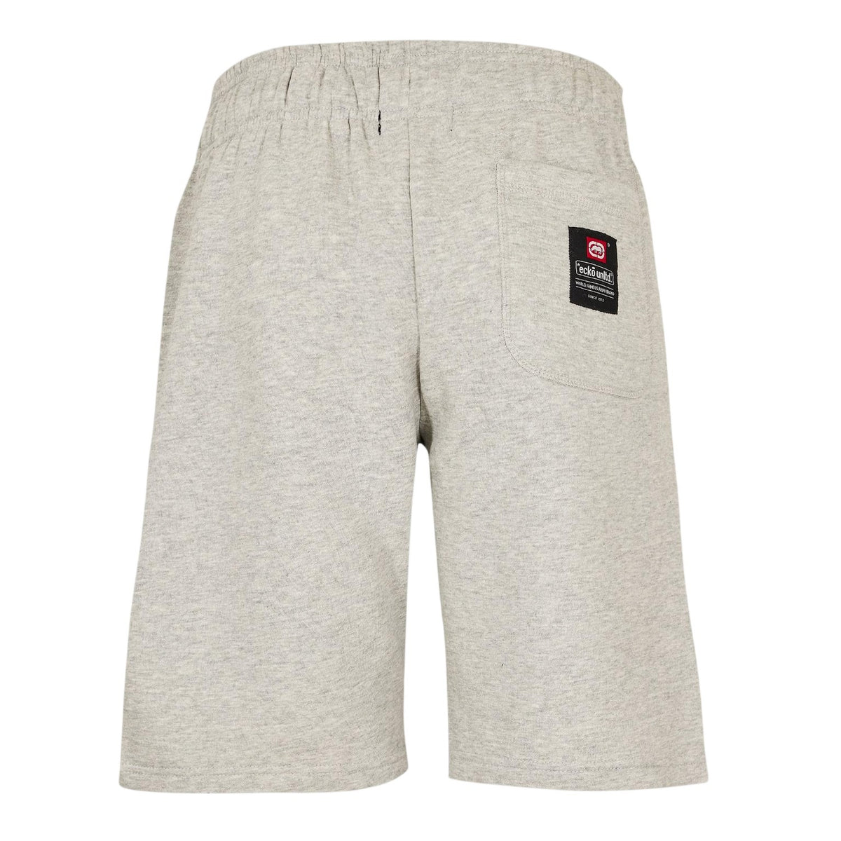 Grey - Back - Ecko Womens-Ladies Logo Elasticated Waist Sweat Shorts