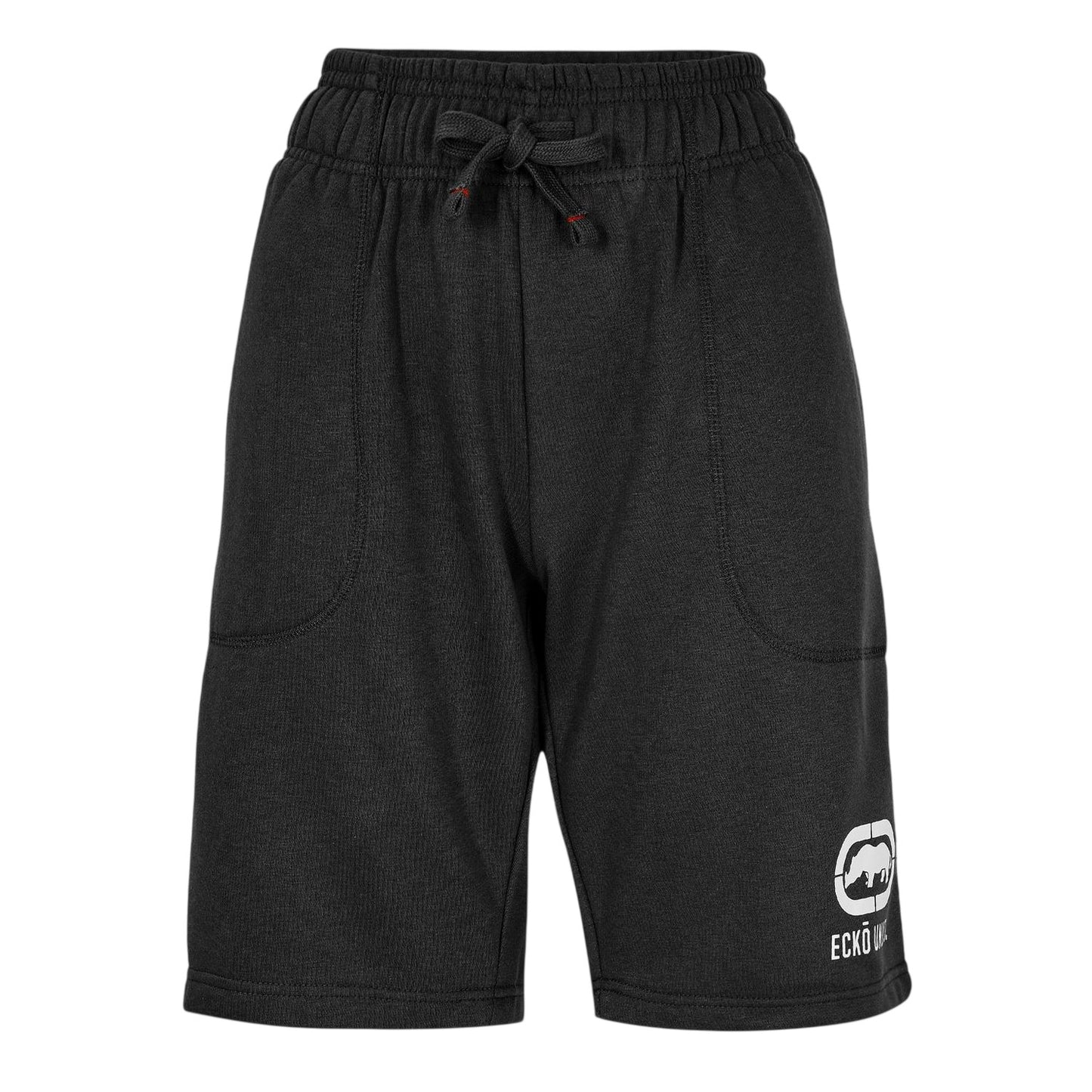 Black - Front - Ecko Womens-Ladies Logo Elasticated Waist Sweat Shorts