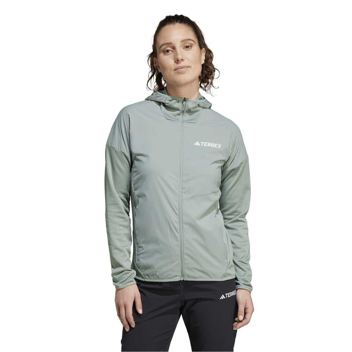 Silver Green - Pack Shot - Adidas Womens-Ladies Game Time Logo Woven Sports Tracksuit