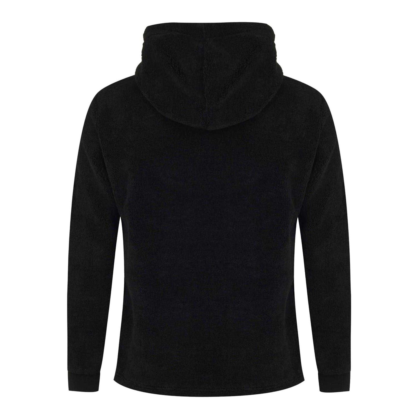 Black - Back - MKI MIYUKI ZOKU Mens Logo Sherpa Quarter Zip Hoodie