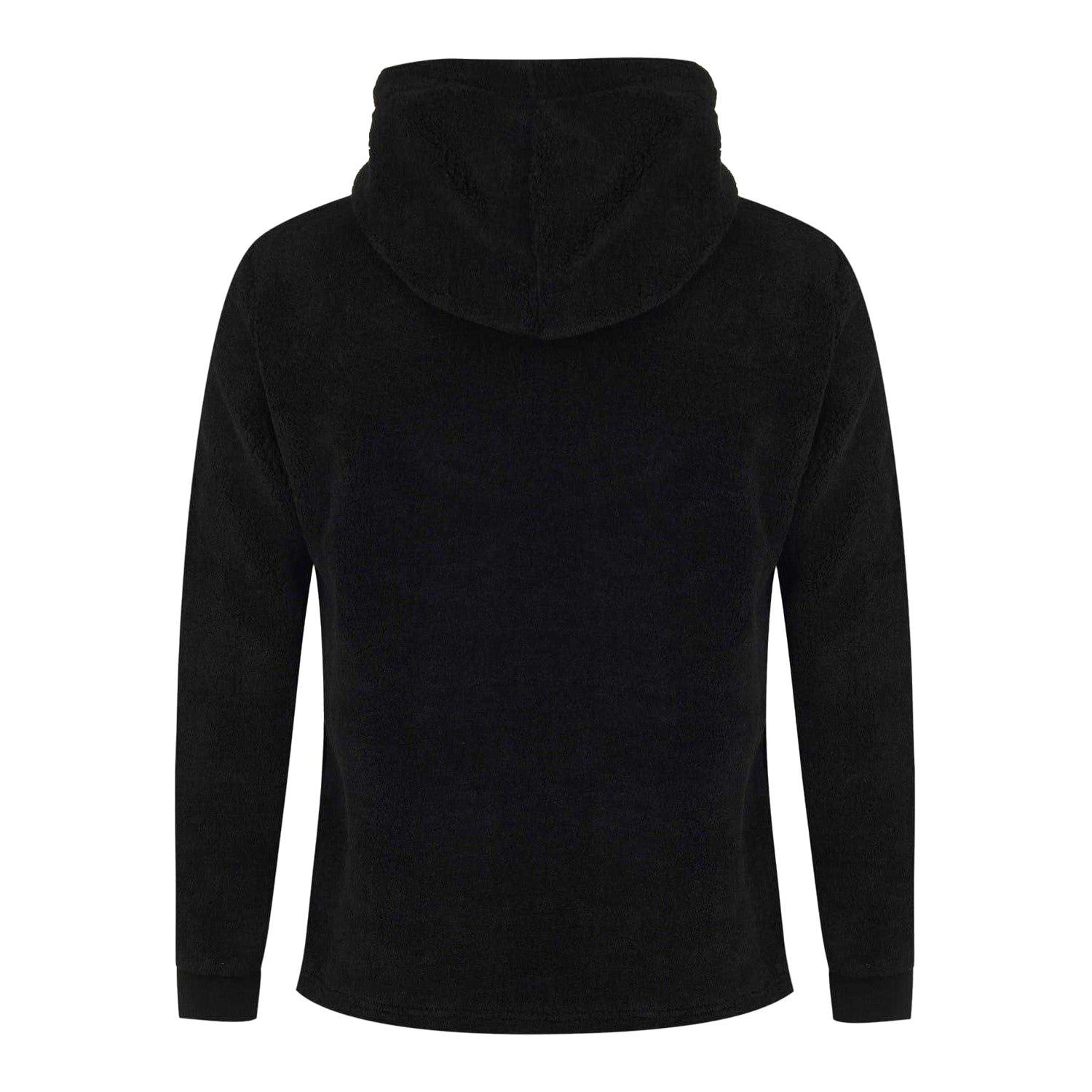 Black - Back - MKI MIYUKI ZOKU Mens Logo Sherpa Quarter Zip Hoodie