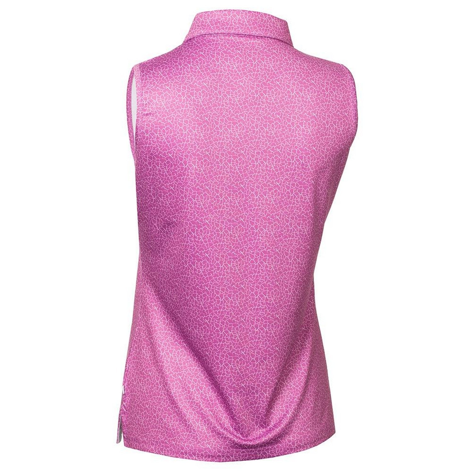 Orchid-White - Back - Calvin Klein Womens-Ladies Sleeveless Polo Shirt