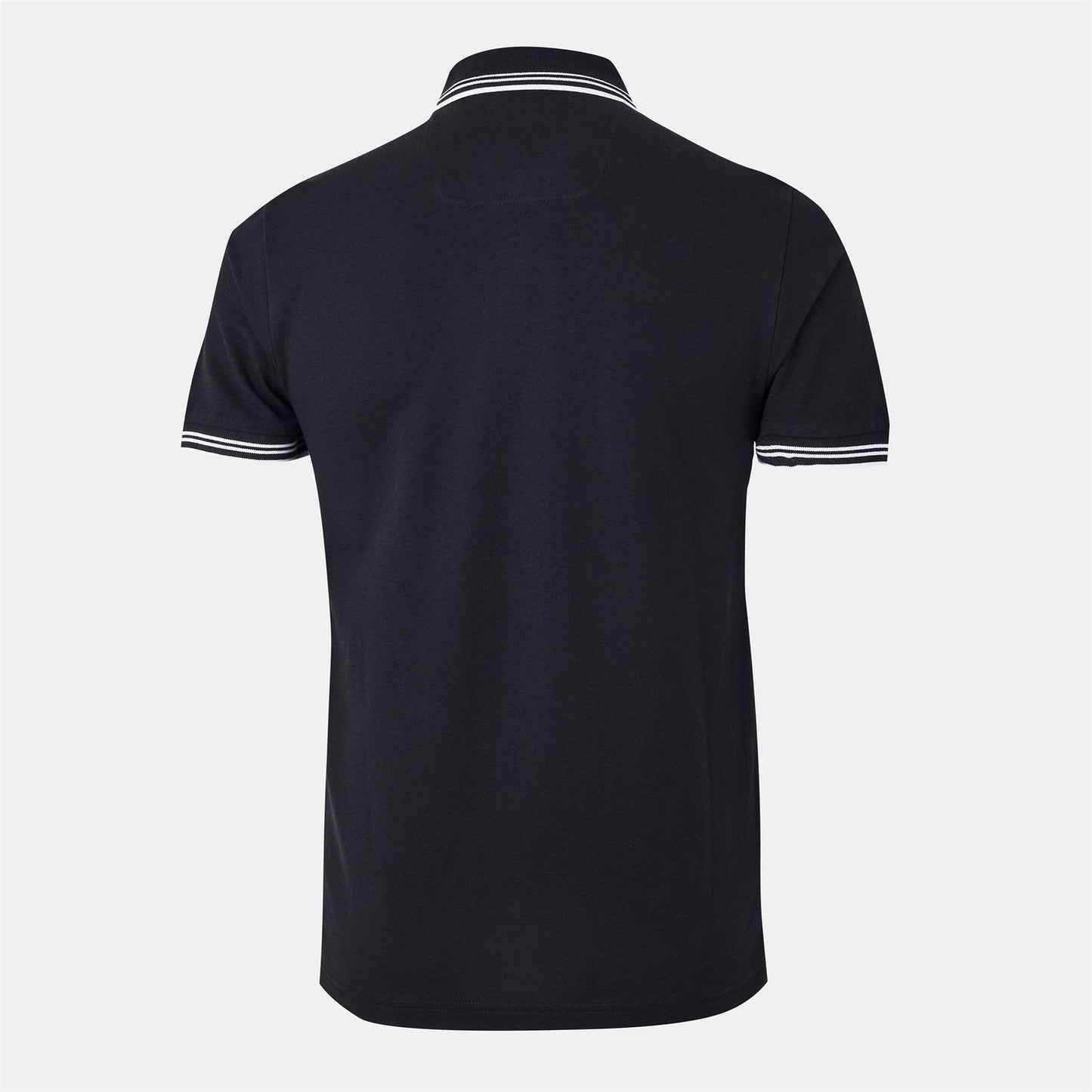 Dark Blue - Back - Boss Mens Paul Contrast Striped Polo Shirt