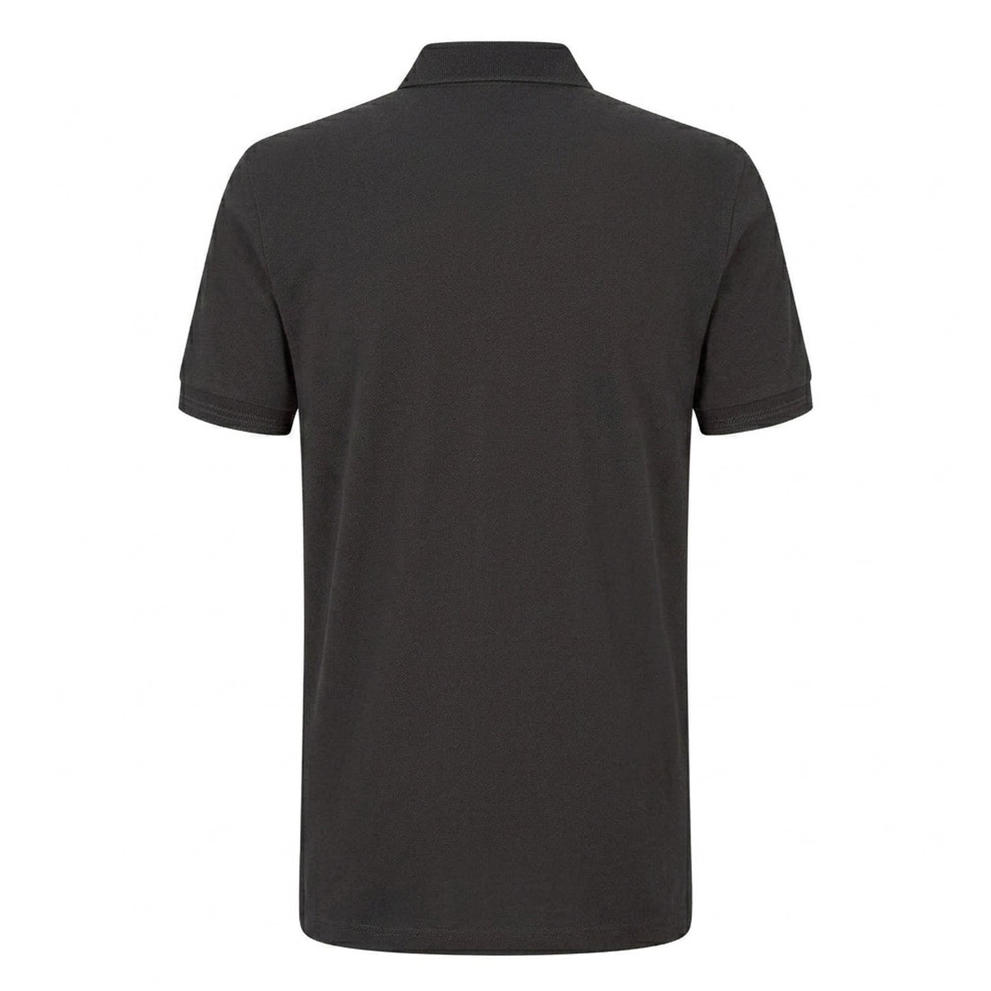 Black-Grey - Back - Boss Mens Paul Contrast Striped Polo Shirt