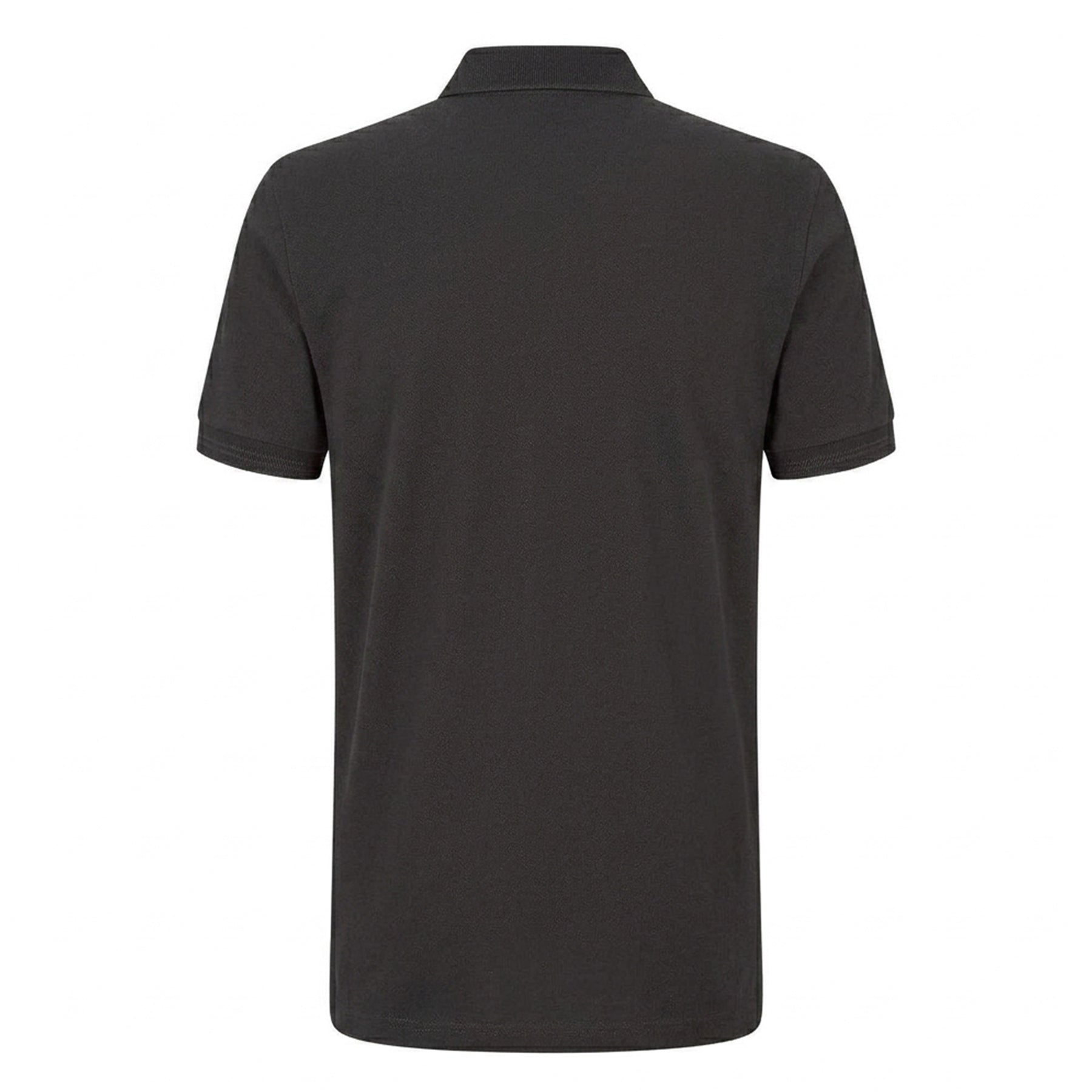 Black-Grey - Back - Boss Mens Paul Contrast Striped Polo Shirt