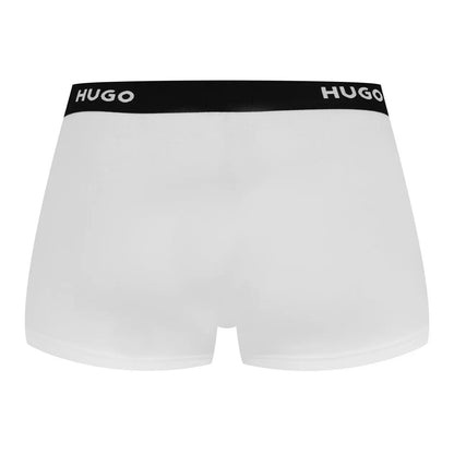 White - Back - Hugo Mens Boxer Shorts (Pack of 3)