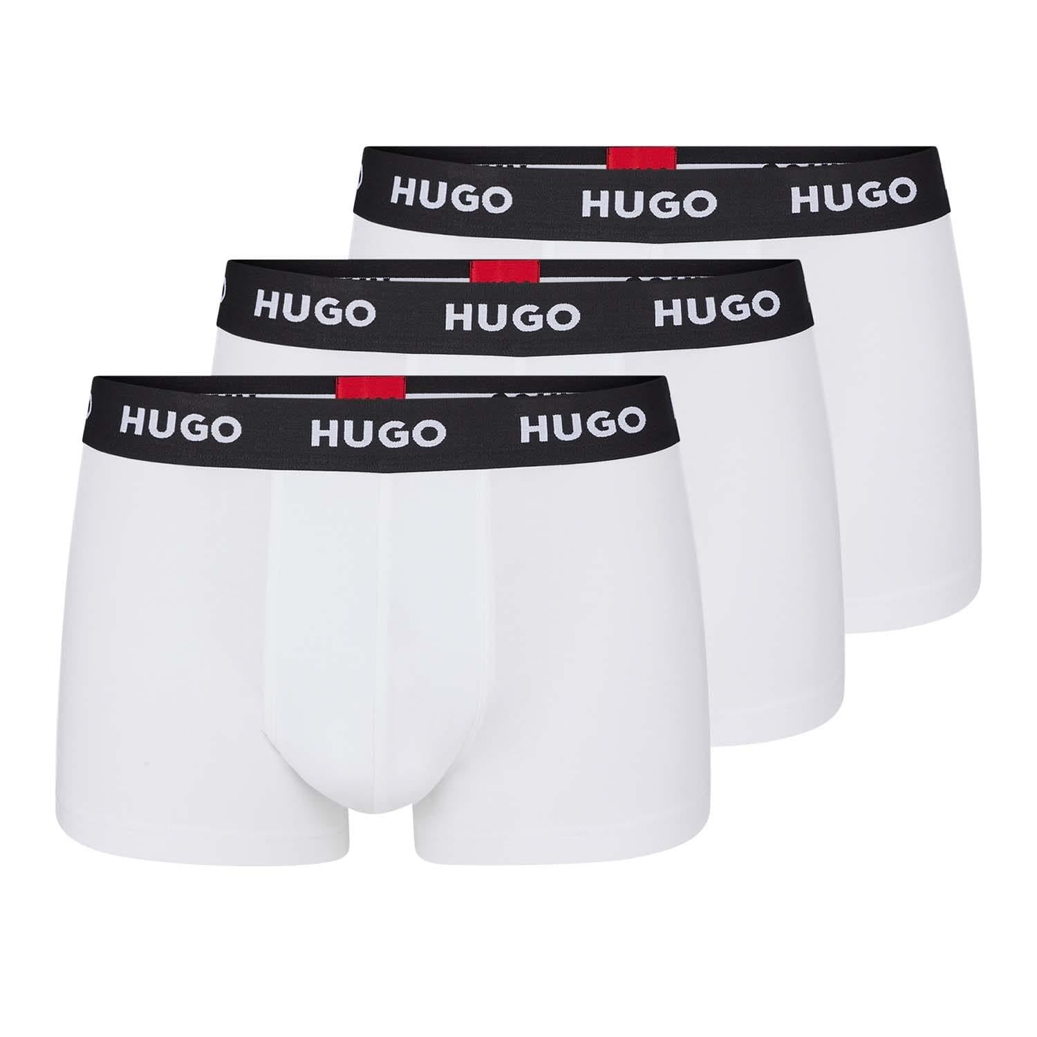 White - Front - Hugo Mens Boxer Shorts (Pack of 3)