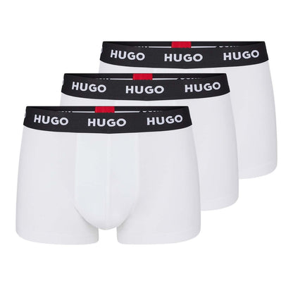 White - Front - Hugo Mens Boxer Shorts (Pack of 3)