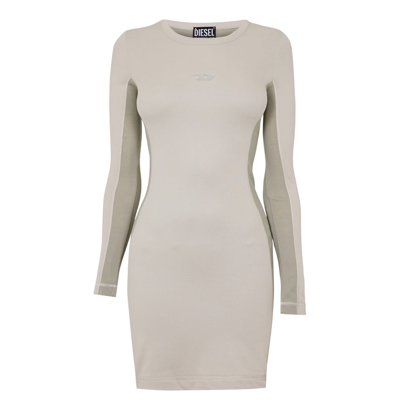 Neutral - Front - Diesel Womens-Ladies Ovalout Crew Neck Mini Dress